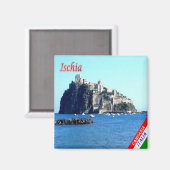 CMP086 ISCHIA, ARAGONESE Castle，イタリア，冷蔵庫 マグネット (正面/裏面)