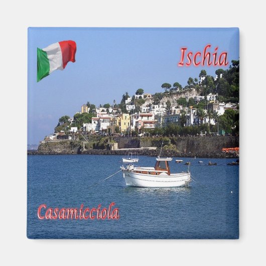 CMP087 ISCHIA, Casamicciola，イタリア冷蔵庫 マグネット (正面)