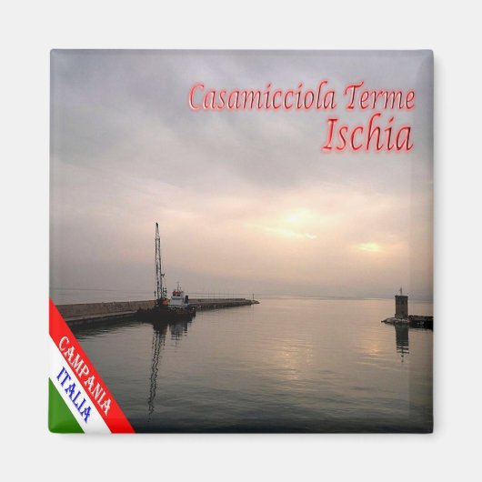CMP088 ISCHIA, Casamicciola,イタリア,冷蔵庫 マグネット (正面)