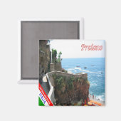 CMP102 AMALFI COAST, PRAIANO，イタリア，冷蔵庫 マグネット (正面/裏面)