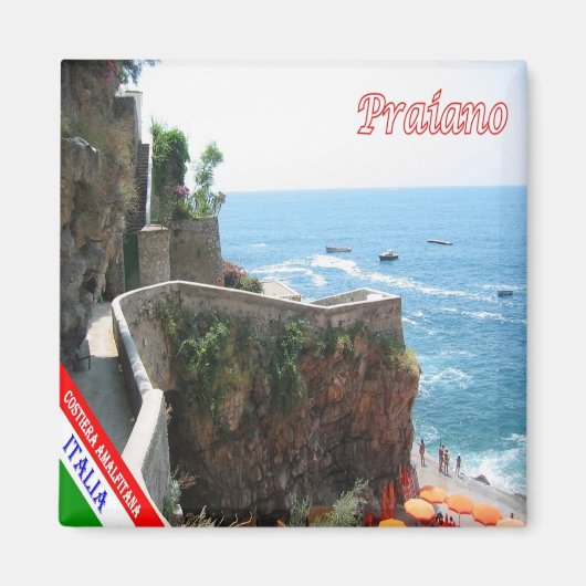 CMP102 AMALFI COAST, PRAIANO，イタリア，冷蔵庫 マグネット (正面)