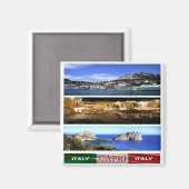 CMP114 CAPRI – モザイク – イタリア – 冷蔵庫 マグネット (正面/裏面)