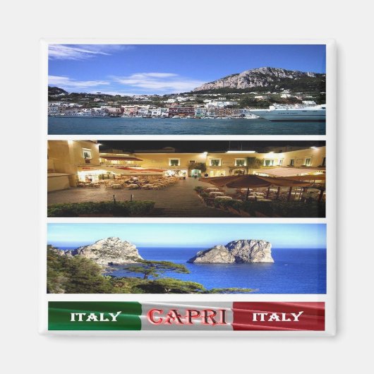 CMP114 CAPRI – モザイク – イタリア – 冷蔵庫 マグネット (正面)