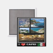 CMP116 CAPRI I Love - Campania – イタリア – 冷蔵庫 マグネット (正面/裏面)