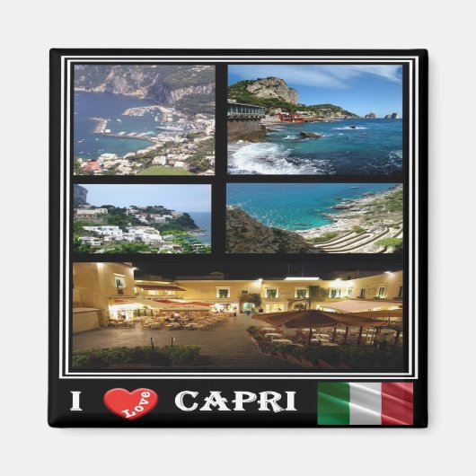 CMP116 CAPRI I Love - Campania – イタリア – 冷蔵庫 マグネット (正面)