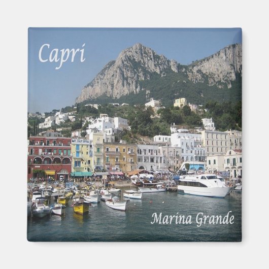 CMP121 CAPRI, Marina Grande Port,冷蔵庫 マグネット (正面)