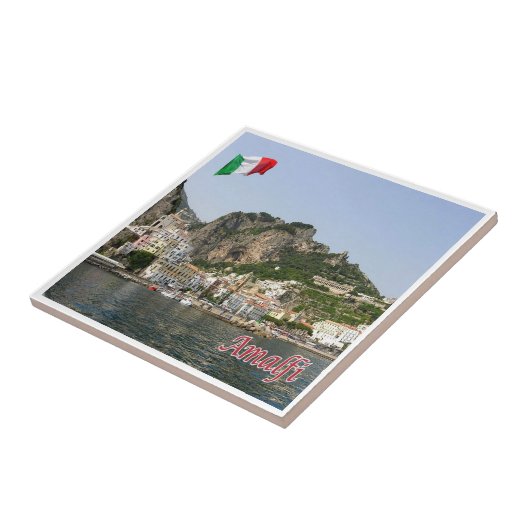 CMP137 アマルフィ、パノラマ、イタリア タイル (側面)