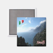 CMP143 AMALFI、パノラマ、イタリア、冷蔵庫 マグネット (正面/裏面)
