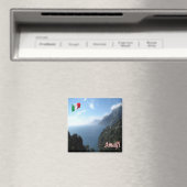 CMP143 AMALFI、パノラマ、イタリア、冷蔵庫 マグネット (インサイチュ (食洗機))