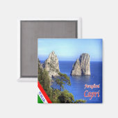 CMP147 CAPRI The Faraglioni，イタリア，冷蔵庫 マグネット (正面/裏面)