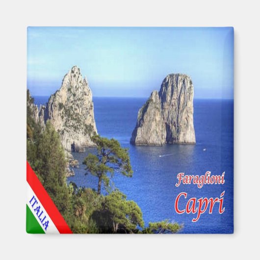 CMP147 CAPRI The Faraglioni，イタリア，冷蔵庫 マグネット (正面)