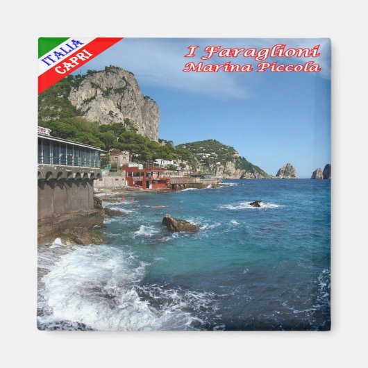 CMP154 CAPRI Marina Piccola - Faraglioni -冷蔵庫 マグネット (正面)