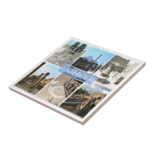 CMP155 POMPEII遺跡、ポンペイ、カンパニア、 タイル (側面)