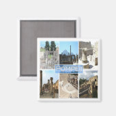 CMP155 POMPEII遺跡、ポンペイ、カンパニア、冷蔵庫 マグネット (正面/裏面)