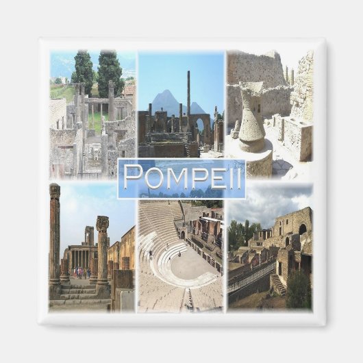 CMP155 POMPEII遺跡、ポンペイ、カンパニア、冷蔵庫 マグネット (正面)