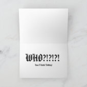 CMS "Who?!?!" Birthday Card カード (内部)