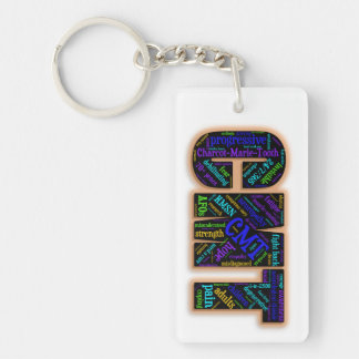 CMTの認識度Keychain (単語の雲) キーホルダー