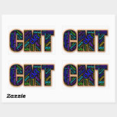 CMT認識度ステッカー(Word Cloud) 長方形シール (シート)