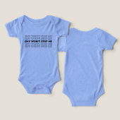 CMV Won't Stop Me Onsie for baby CMV warriors (デザイン正面&裏面)