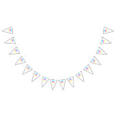 CMYの口ひげ バンティングフラッグ (全)