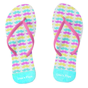 CMYの口ひげ ビーチサンダル