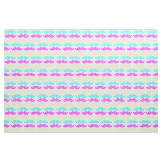 CMYカラフルなヒゲ柄グラフィック ファブリック (ヤード)