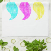 CMYマスタッチ(LetterPressスタイル) キッチンタオル (折り畳み)