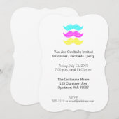 CMY ヒゲ（レタープレススタイル） 招待状 (正面/裏面)