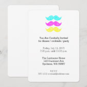 CMY ヒゲ（レタープレススタイル） 招待状 (正面/裏面)