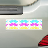 CMY ヒゲ（活版印刷スタイル） バンパーステッカー (車上)