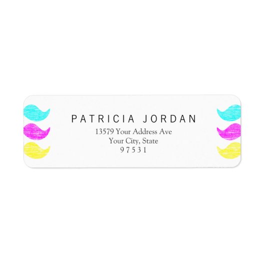 CMY ヒゲ (活版印刷風) ラベル (正面)