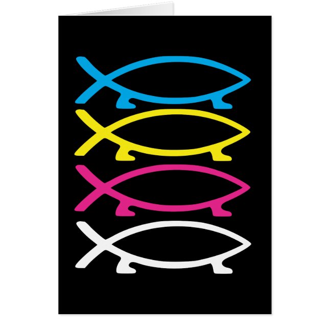 cmykのダーウィンの魚 (正面)