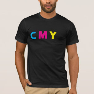 CMYKのワイシャツ-おもしろいで黒い文字 Tシャツ