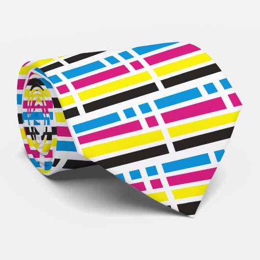 CMYKの旗のタイ ネクタイ (ロール)