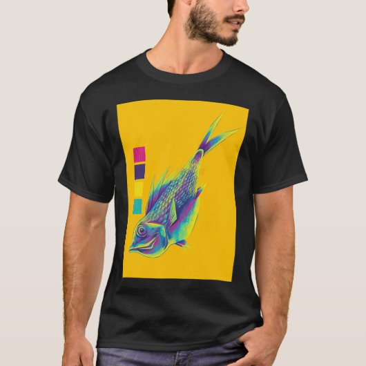 CMYKの魚 Tシャツ (正面)