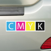 CMYKは色を製版します バンパーステッカー (車上)