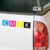 CMYKは色を製版します バンパーステッカー (トラック上)