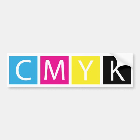 CMYKは色を製版します バンパーステッカー (正面)