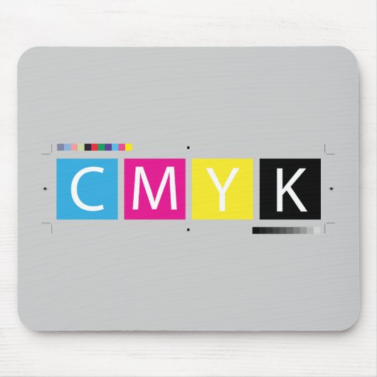 CMYKは色を製版します マウスパッド (正面)