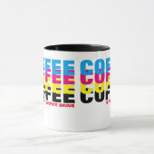 CMYKカラーお気に入りののMY drinkタイポグラフィ マグカップ (中央)