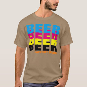 CMYKカラーのビール、私の飲お気に入りのみ物 Tシャツ