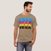CMYKカラーのBEER、私の好む飲み物 Tシャツ (正面フル)
