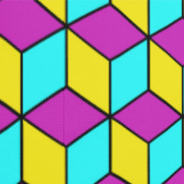 CMYKキューブ 有名なキューブ 幾何学模様 錯視 壁紙