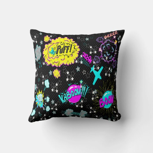 CMYKヒップスター漫画ブックの式 クッション (裏面)