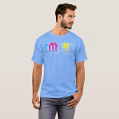 CMYKロックバンドデザイナー レトロ Tシャツ (正面フル)