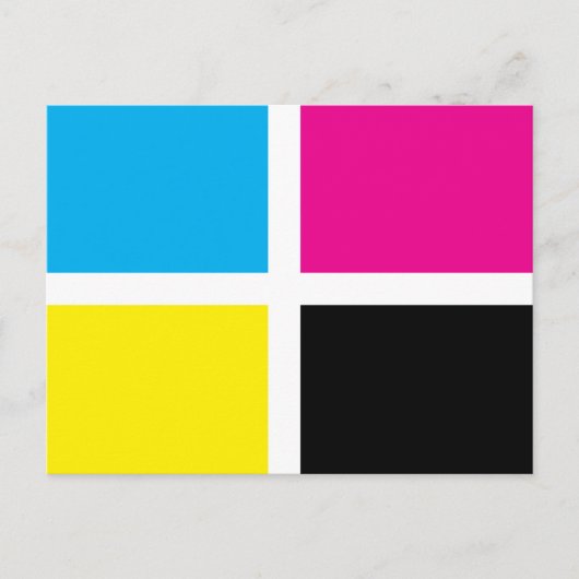cmyk四角形 ポストカード (正面)