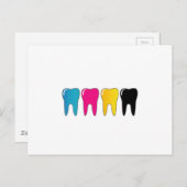 CMYK歯 ポストカード (正面/裏面)