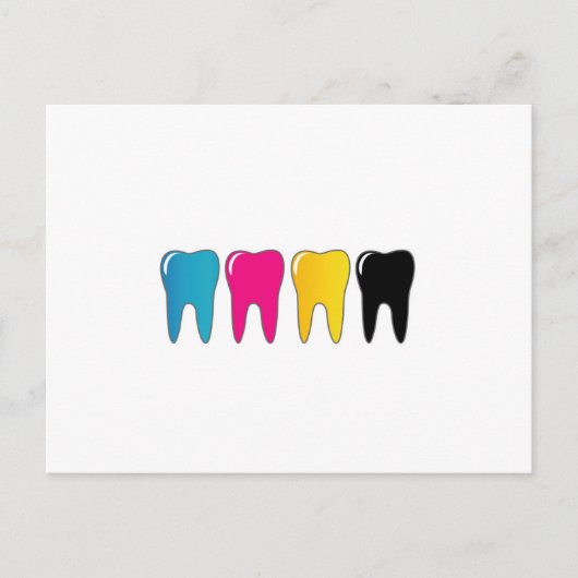 CMYK歯 ポストカード (正面)