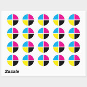 cmyk ラウンドシール (シート)