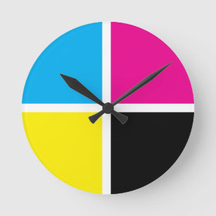 cmyk ラウンド壁時計